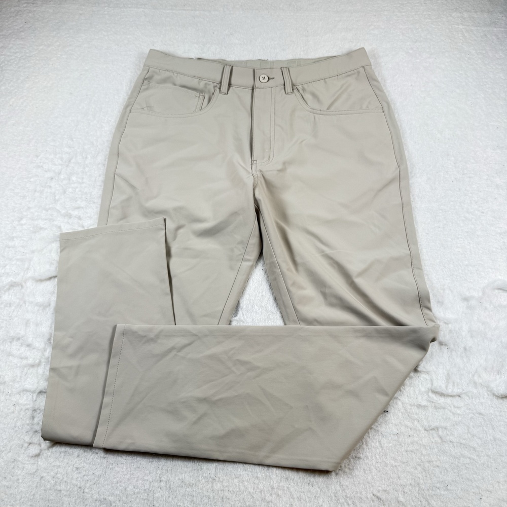 FootJoy Pants Mens Size 32x30 Beige Golf Stretch Zip Pocket Lightweight Casual